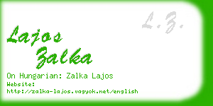 lajos zalka business card